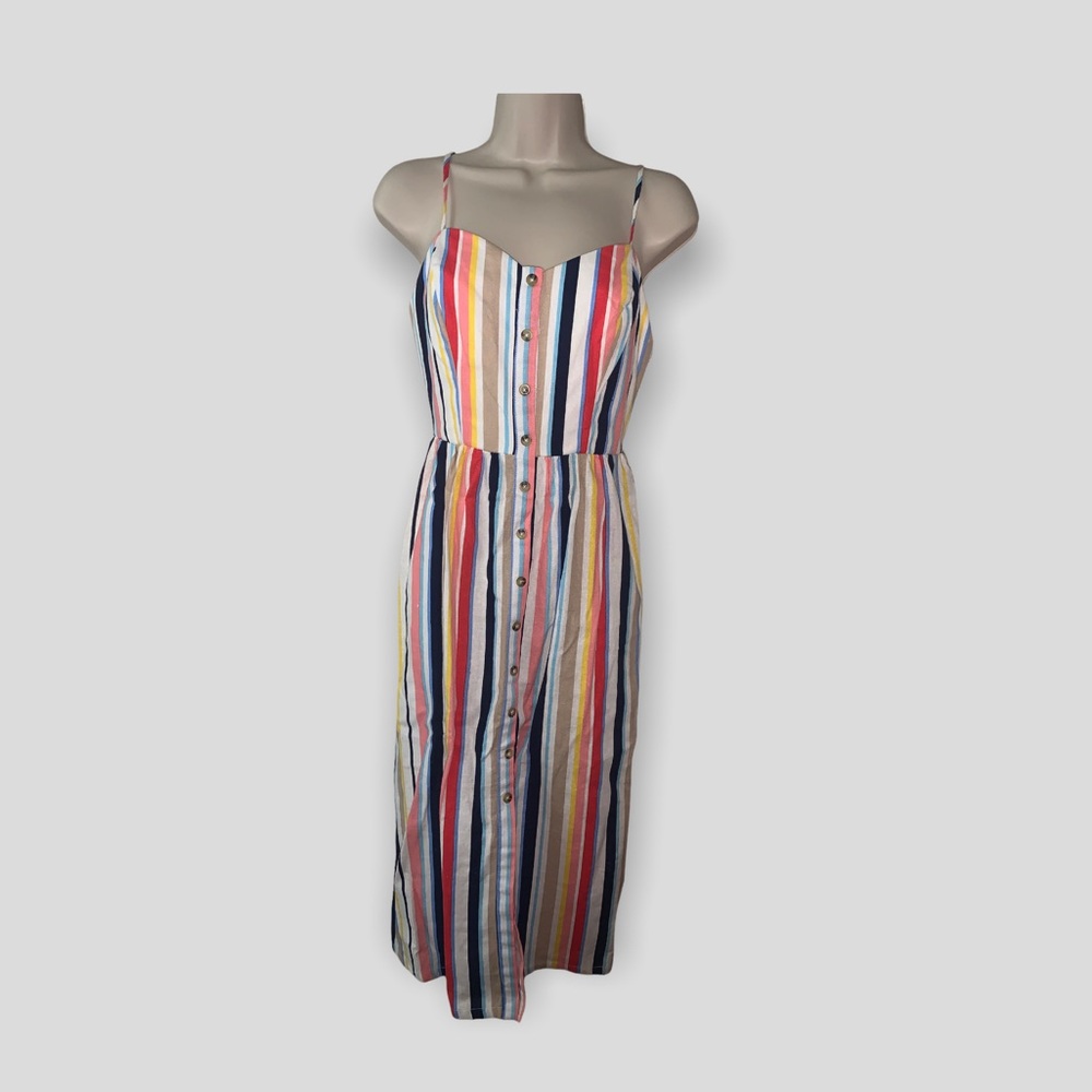 Honey and Rosie Multicolor Striped Midi Dress